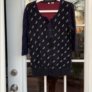 Moth Anthropologie Wily Fox Layered Cardigan